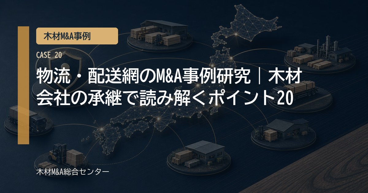 物流・配送網のM&A事例研究｜木材会社の承継で読み解くポイント20