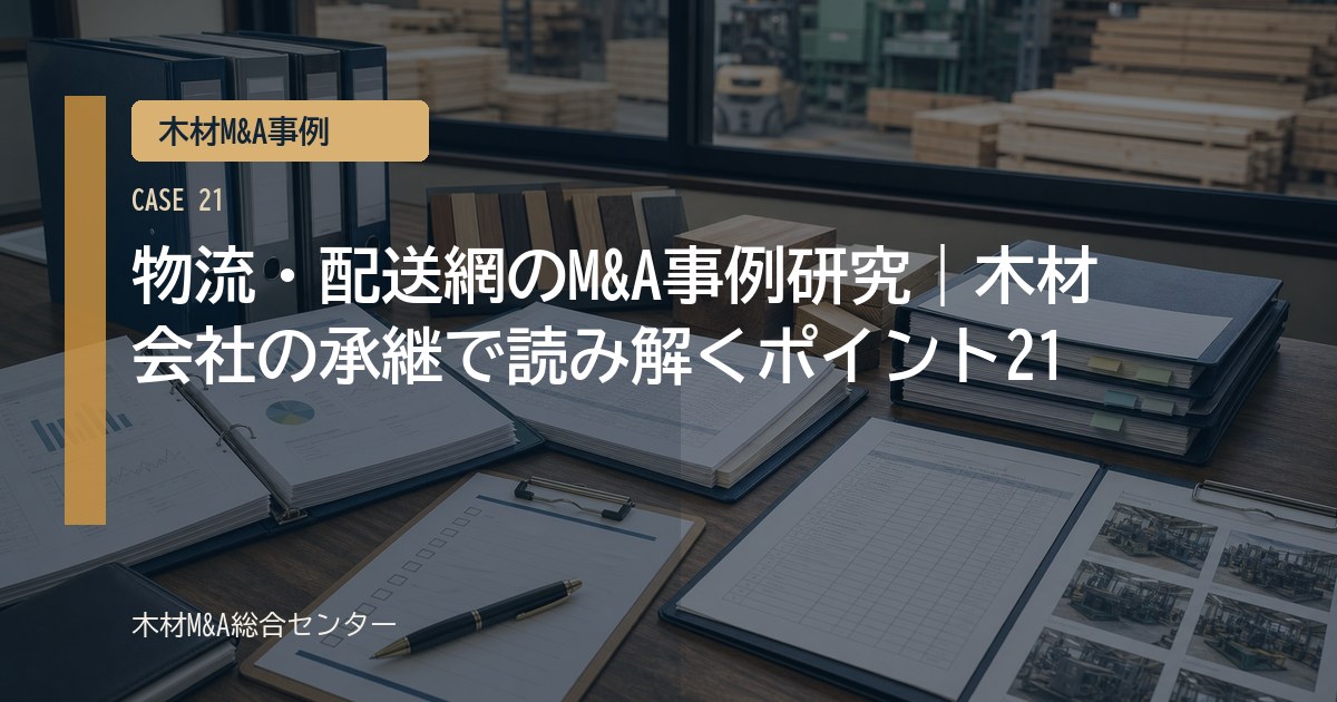 物流・配送網のM&A事例研究｜木材会社の承継で読み解くポイント21