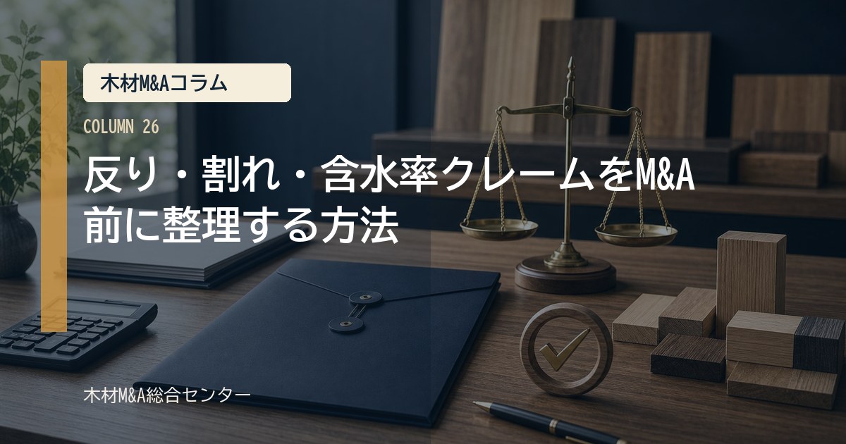 反り・割れ・含水率クレームをM&A前に整理する方法
